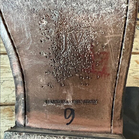 John Varvatos, Black Leather Lace-Up Boots - Picture 9 of 11